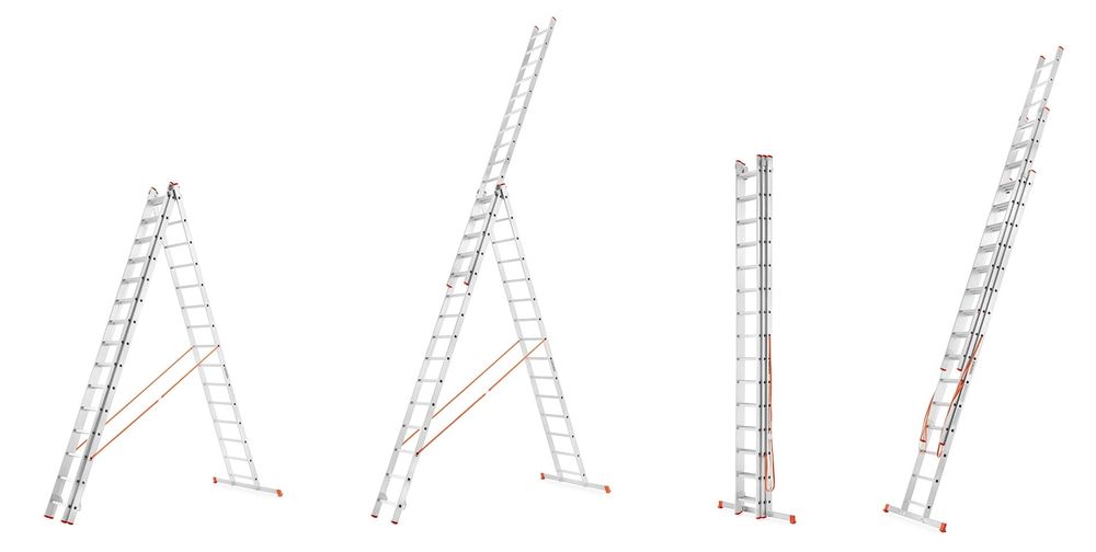Wynajem drabiny aluminiowej  3x14 do 10,5 m Wrocław