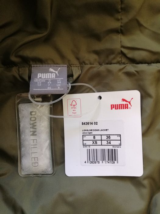 Пуховик, пухове пальто, зимова куртка Puma