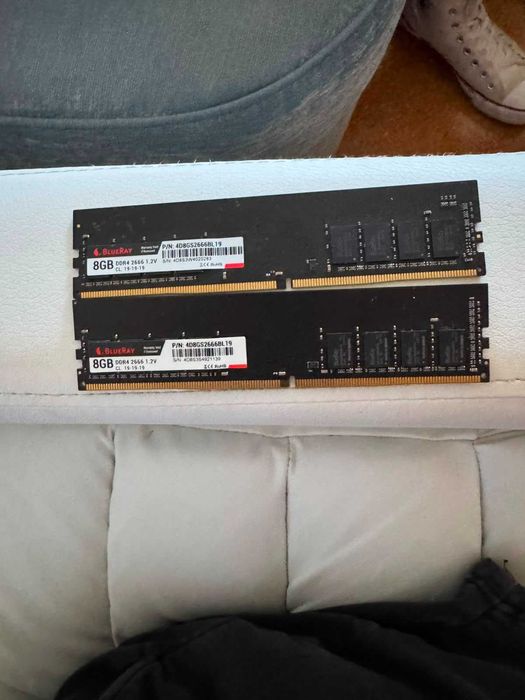 Memórias RAM DDR4 16GB (2x8GB) 2666MHz CL19 – BlueRay