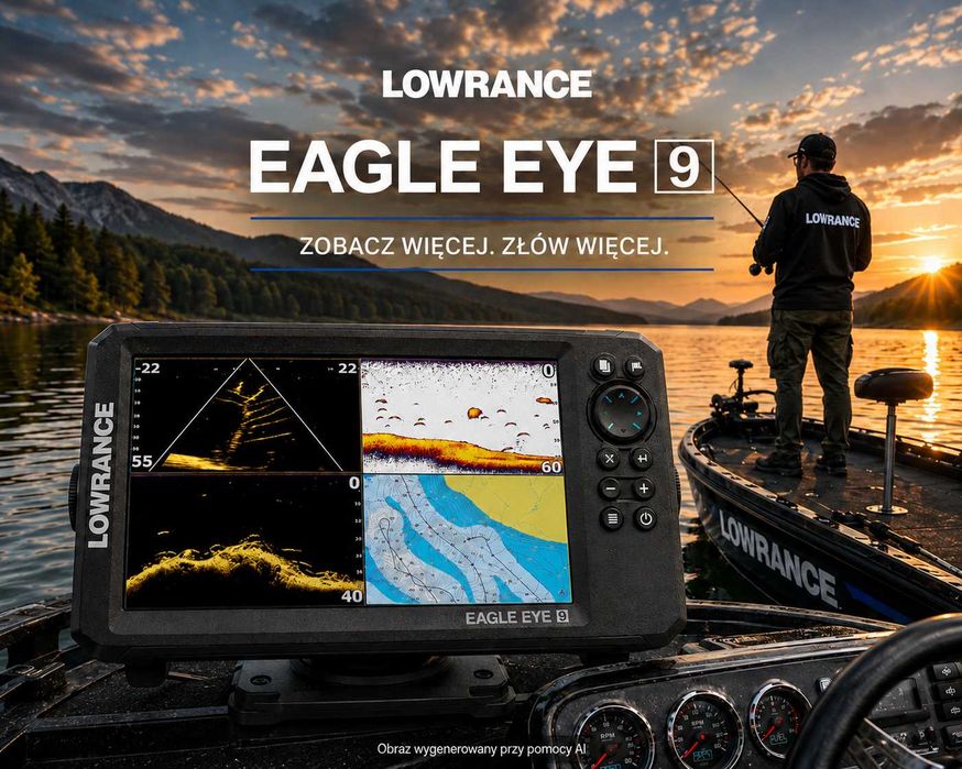 Lowrance Eagle Eye 9” LIVE – echosonda GPS + Live + CHIRP + DownScan