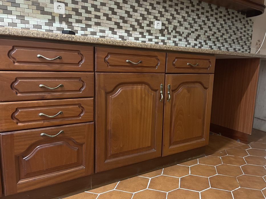 Moveis de cozinha madeira maciça nogueira