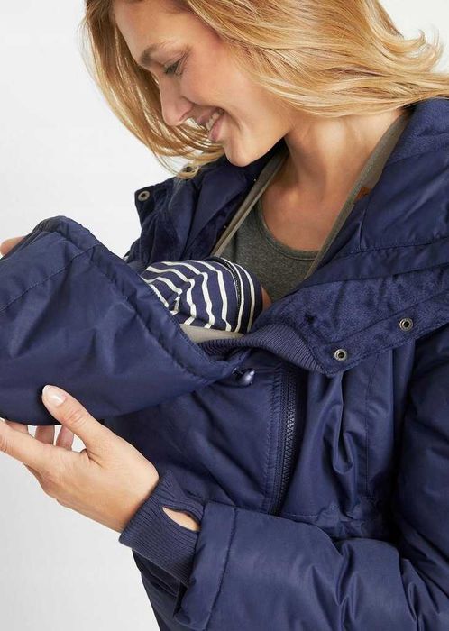 Kurtka ciążowa z wstawką dla dzidziusia / Zimowa -  ocieplona