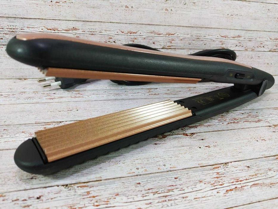 Праска гофре для укладання волосся GM-2955 з турмаліновим покриттям ...