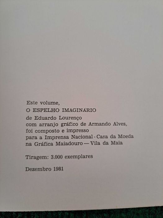 O Espelho Imaginário - Eduardo Lourenço