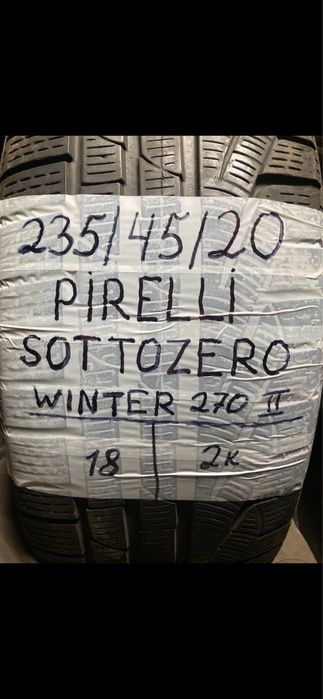 235 45 20 pirelli sottozero winter 270 зима 2 штуки протектор 85%