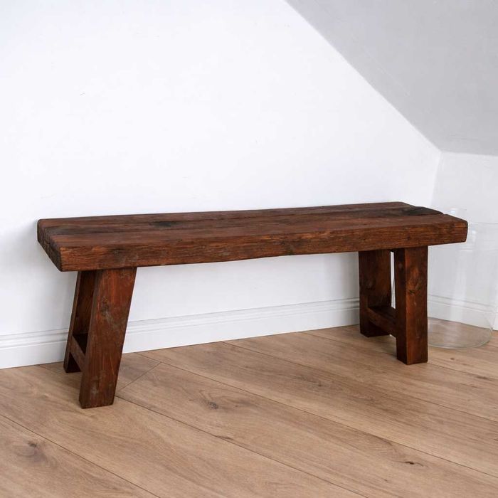 Drewniana ławka do łazienki | styl spa | ręcznie robiona, solidna