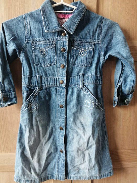 Cudna sukienka jeansowa r. 104