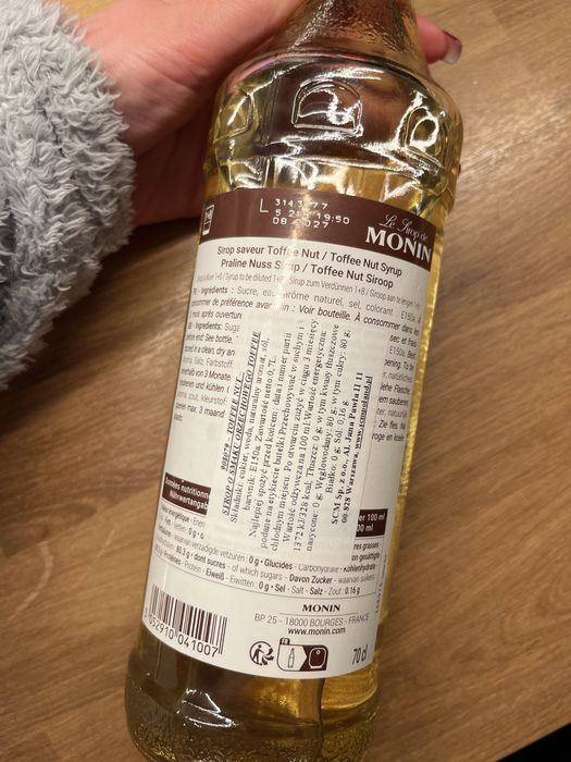 syrop monin toffee nut 0,7 l