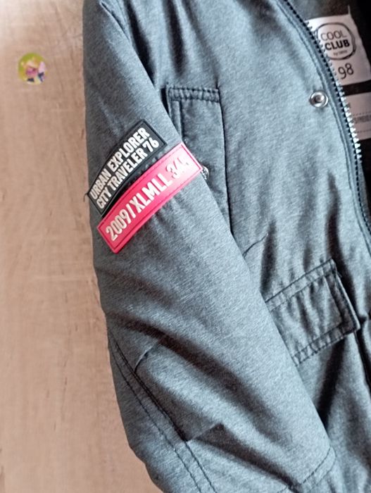 Kurtka zimowa chłopiec szara rozm 98