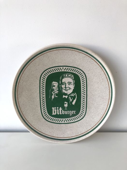 Prato decorativo em ceramica, Bitburger
