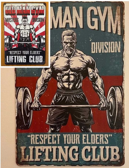 Duas Placas Chapas Decorativas para Ginásio / Man Cave