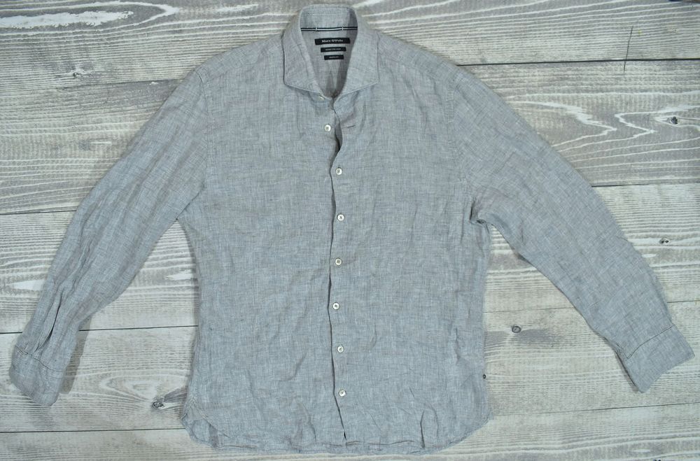 Marc O'polo Męska Lniana Koszula Secret Dye Linen Shaped Fit Xl
