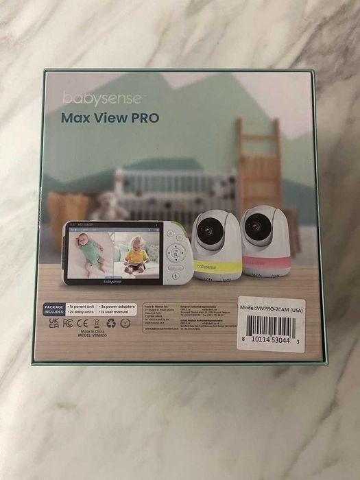 Відеоняня Babysense Max View PRO 5.5" Full HD, 2 камери | Нова, оригінал