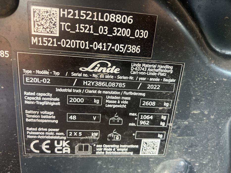 Linde E20L-02 2022р