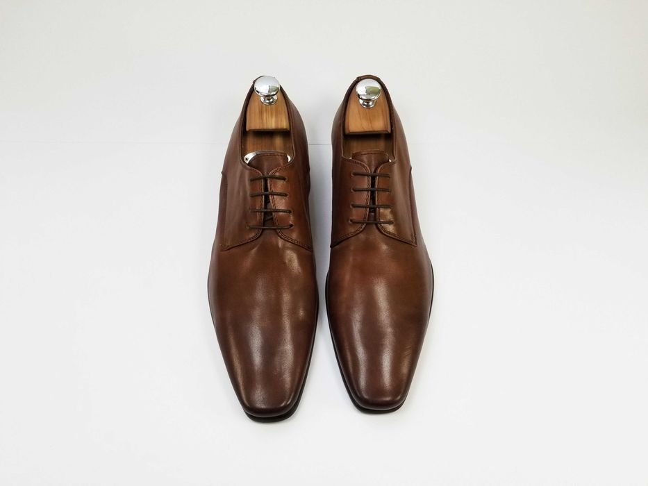 BELMONDO Made in India туфли кожаные туфлі коричневі 41 26.5 см