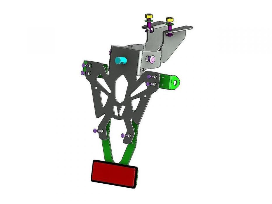 suporte matricula kawasaki er-6 f/n -443194