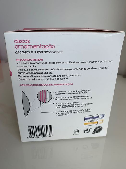 Caixa 60 discos amamentação wells NOVA