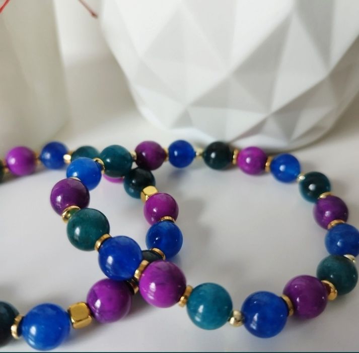 Dwie bransoletki z kamieni naturalnych