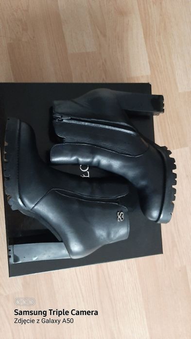 Buty botki kozaki skóra naturalna  roz 38