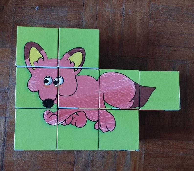 Puzzle de cubos com animais64585898743683126