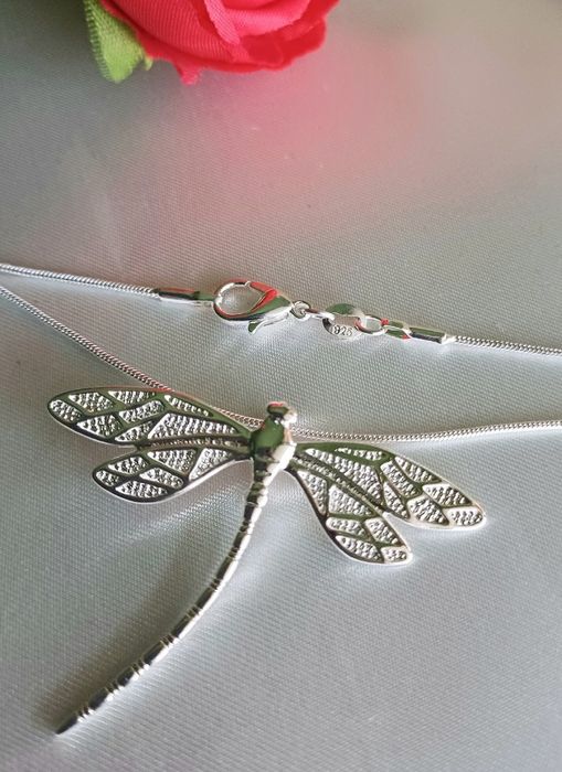 Srebrny naszyjnik- Ważka na łańcuszku. Pr 925