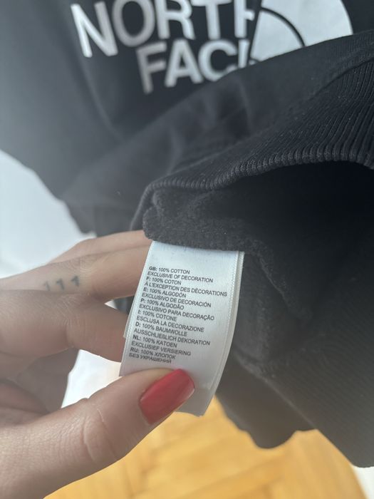 Klasyczna czarna damska bluza The North Face M 38 100% bawełna