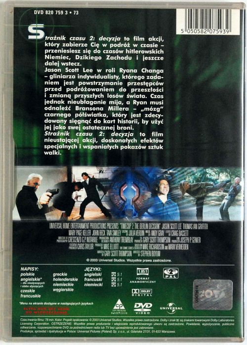 DVD Strażnik Czasu 2: Decyzja