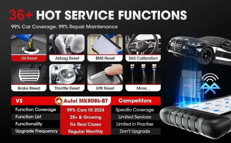 AUTEL MK808K BT ,Garantia, Assistência Técnica, MODELO CERTIFICADO