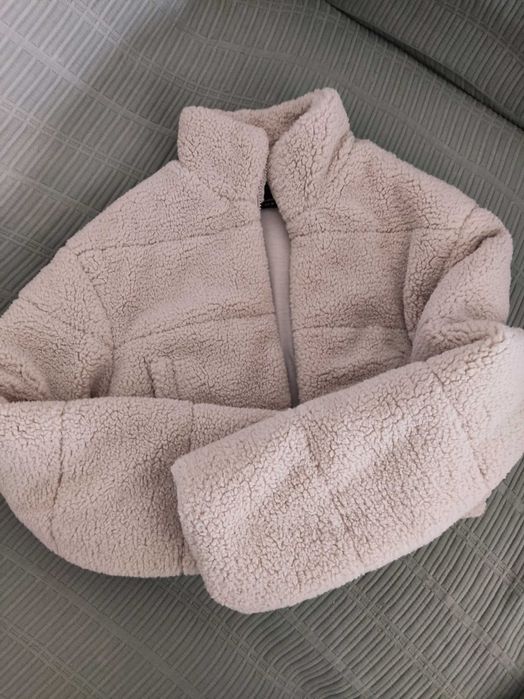 Casaco curto de mangas compridas - bege