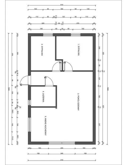 Dom modułowy całoroczny 60 m² | Parterowy | 189 900 zł brutto