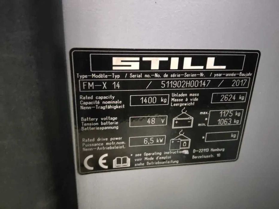 Річтрак STILL FM-X 14 ( 1400 кг / 7100 мм / 2017 рік / 4549 мгод )