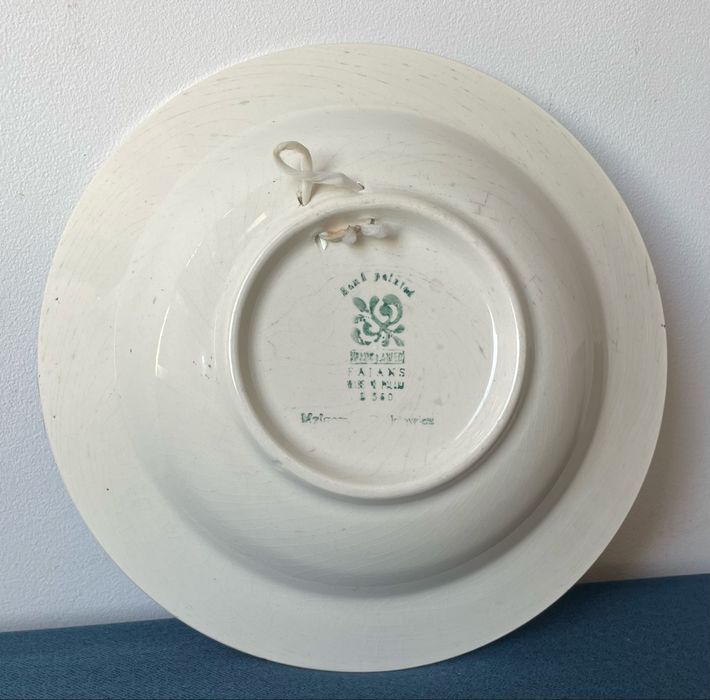 Fajans / Ceramika / Porcelana / Włocławek PRL / talerz głęboki 25 cm
