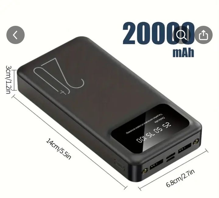 Новый павербанк 20000mAh