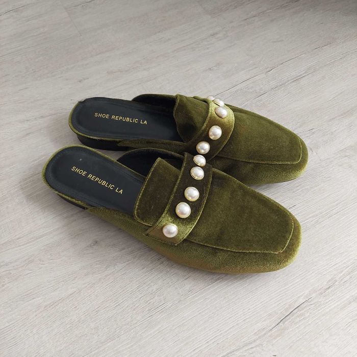 Klapki 39 Shein oliwka khaki aksamit