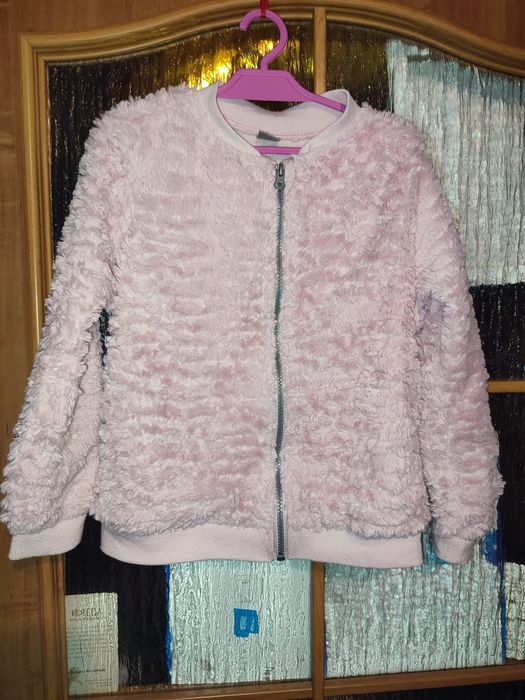 Bluza rozpinana ala futerko 134