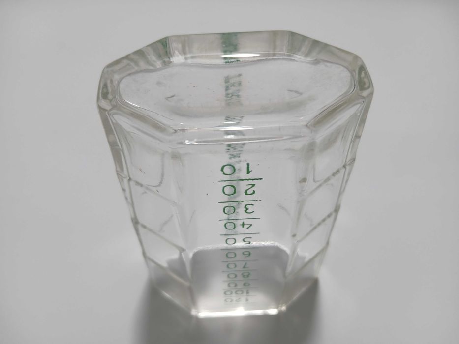 Antigo copo termal - Termas de Monfortinho - Medidas - Pirogravado