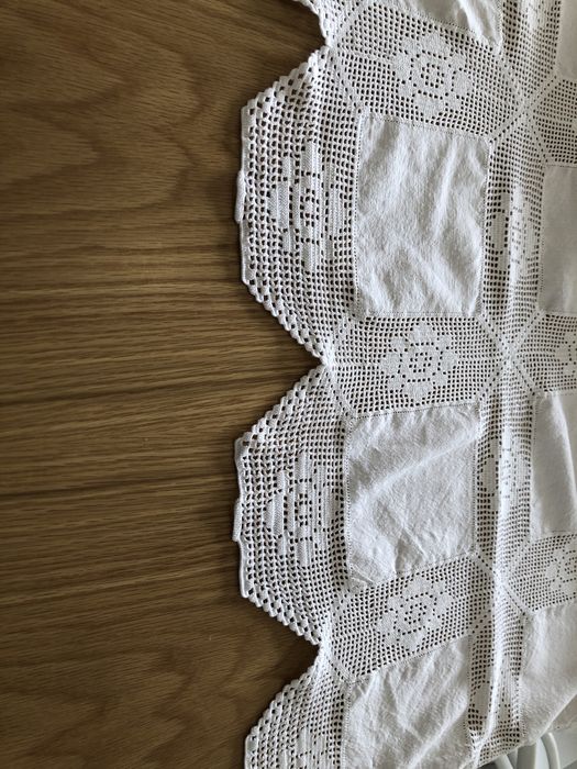 Toalha de linho e Renda