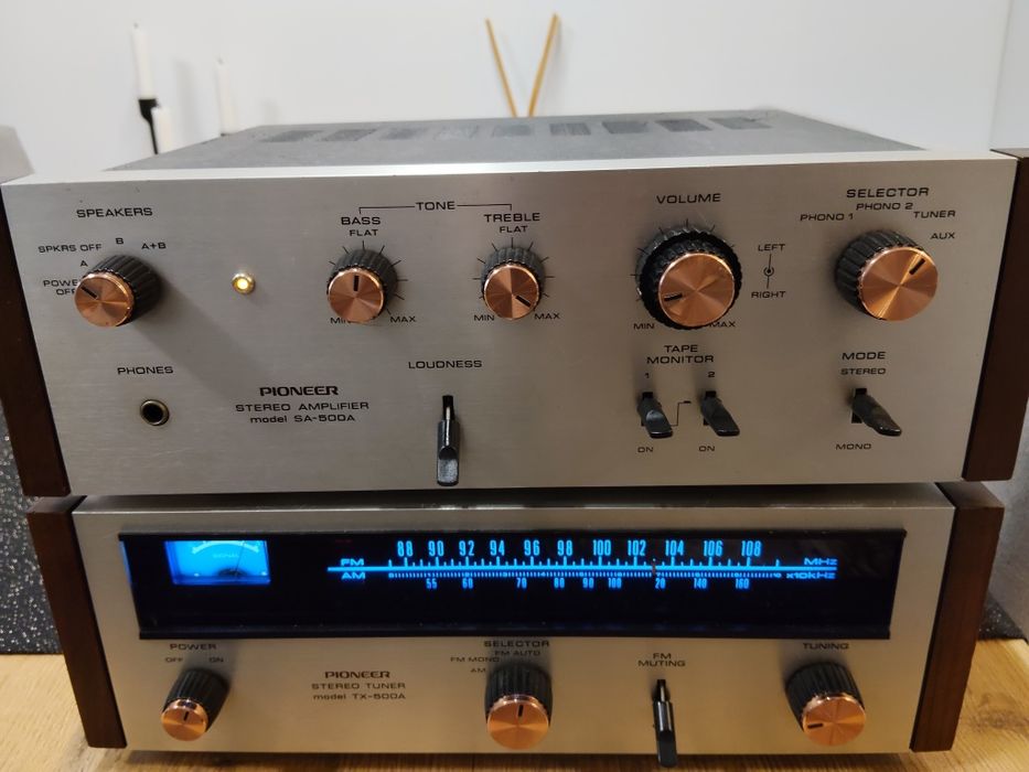 Wzmacniacz Pioneer SA 500A+Tuner TX 500A piękny stan