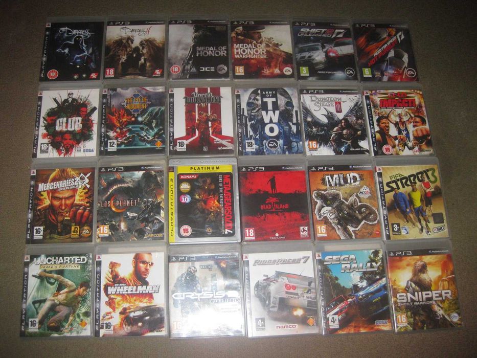 Lote de 24 Jogos PS3/Completos/Excelente estado!