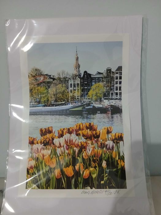 Impressão de Amesterdão em Papel Aquarela