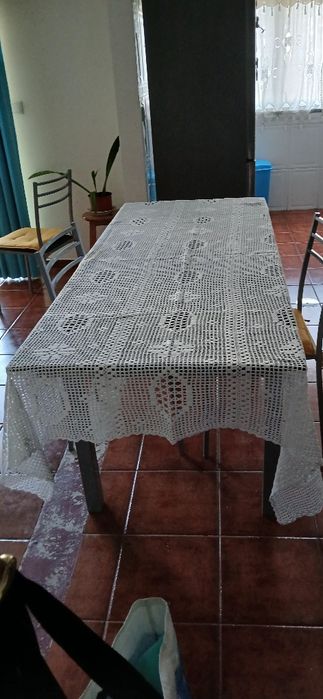 Toalha retangular de crochet