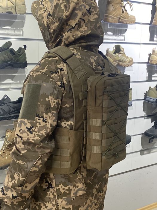 Тактичний рюкзак на плитоноску, під гідратор .Cordura D500