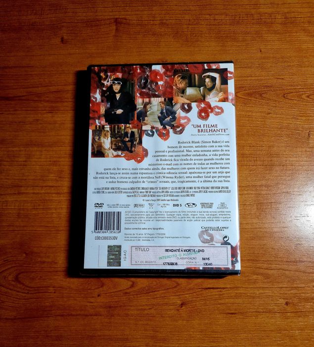 SEXO ATÉ À MORTE (Simon Baker/Winona Ryder/Julie Bowen) NOVO/SELADO