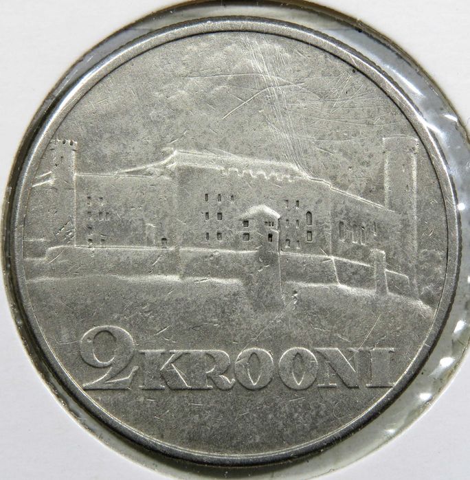 ESTÓNIA – 2 Krooni – Fortaleza de Toompea – 1930 PRATA