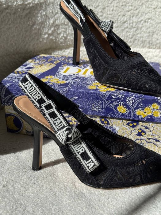 Каблуки Dior чорні ажур 38,40