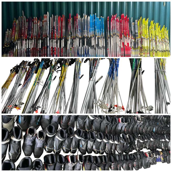 Pakiet nart biegowych/ kijków i obuwia Ficher Atomic Salomon Rossignol