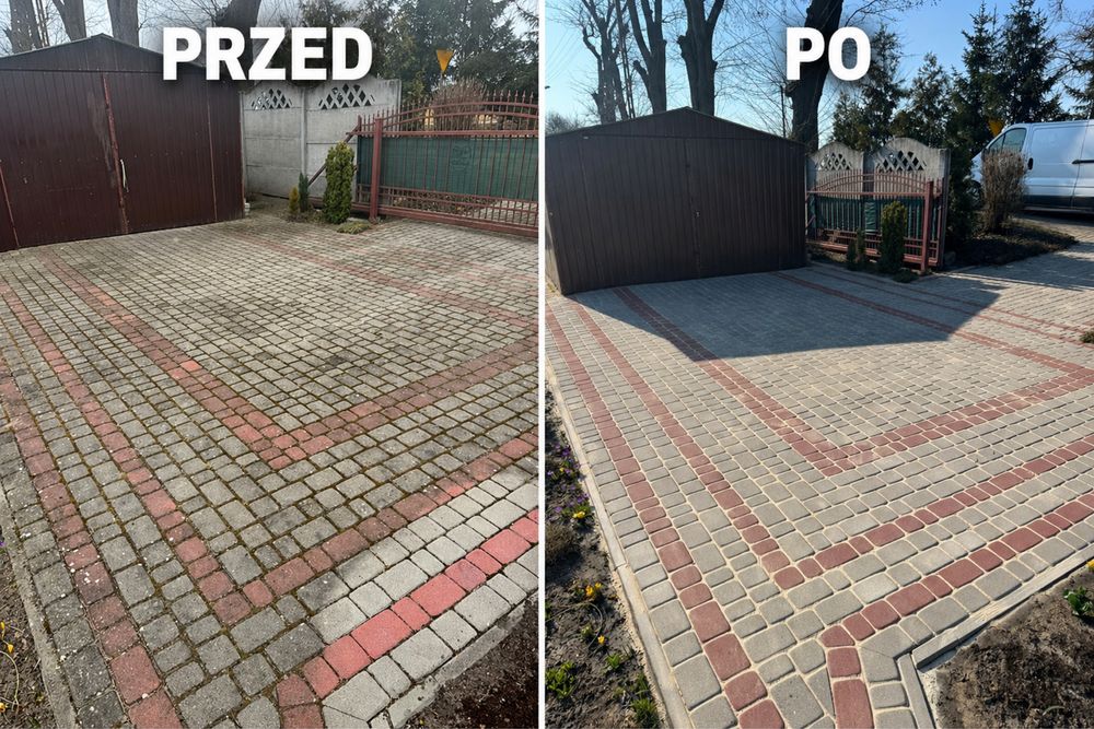 Mycie czyszczenie kostki brukowej i elewacji