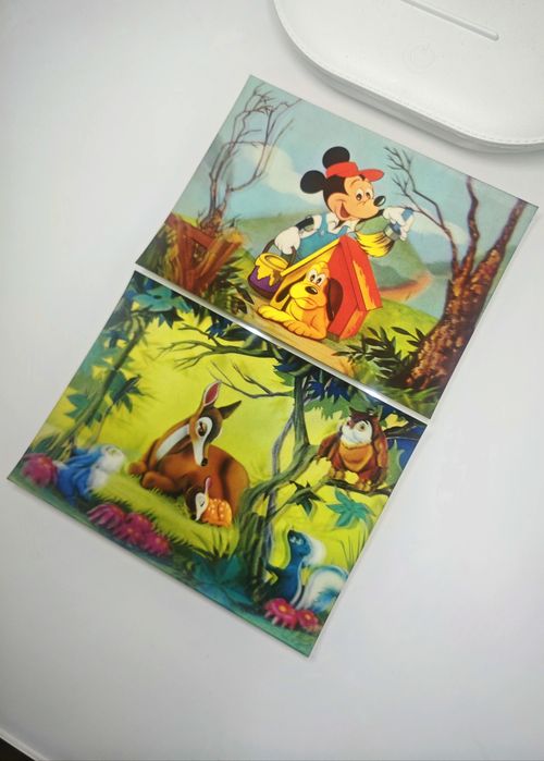 Postais 3D Disney Vintage anos 70/80 – Bambi e Mickey & Pluto