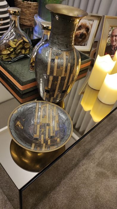Conjunto de duas peças em latão
