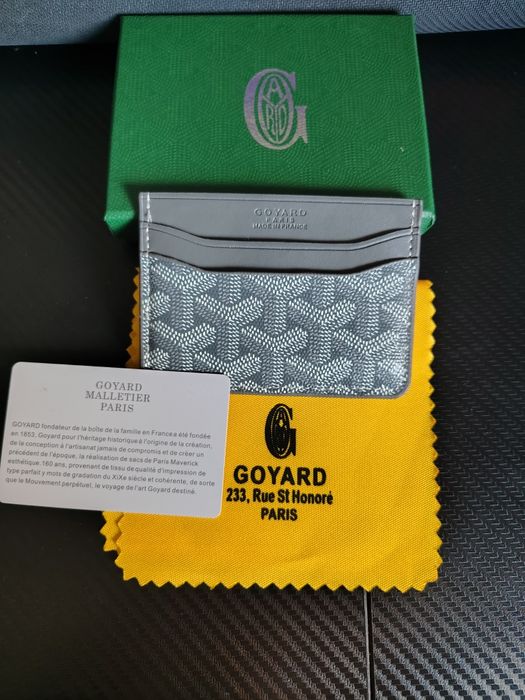 Goyard card holder gray